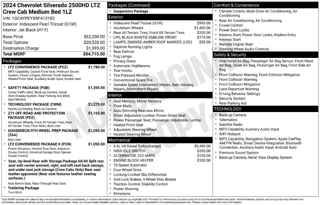Used 2024 Chevrolet Silverado 2500 HD LTZ Truck Crew Cab