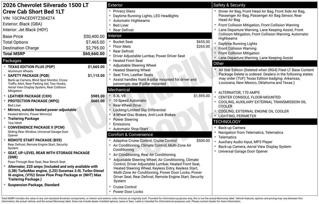 New 2026 Chevrolet Silverado 1500 LT Truck