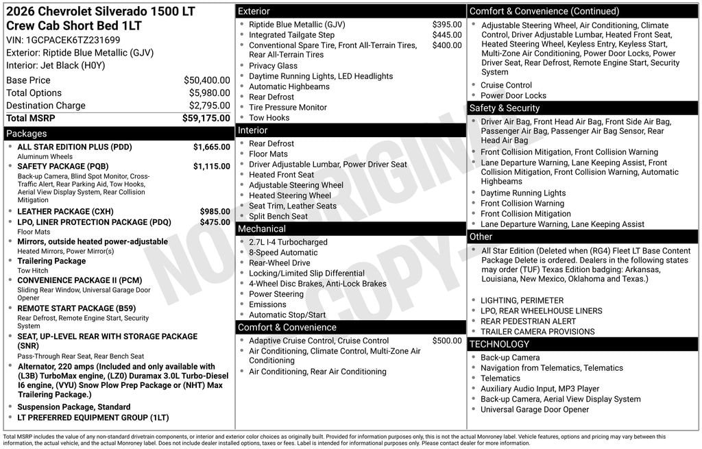 New 2026 Chevrolet Silverado 1500 LT Truck
