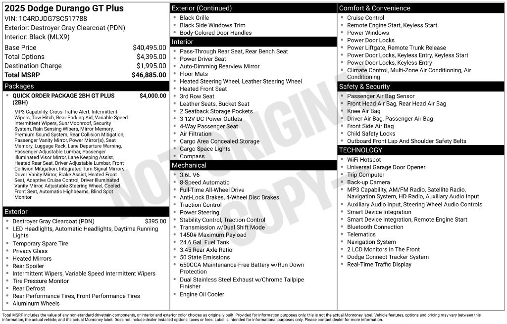 Used 2025 Dodge Durango GT SUV
