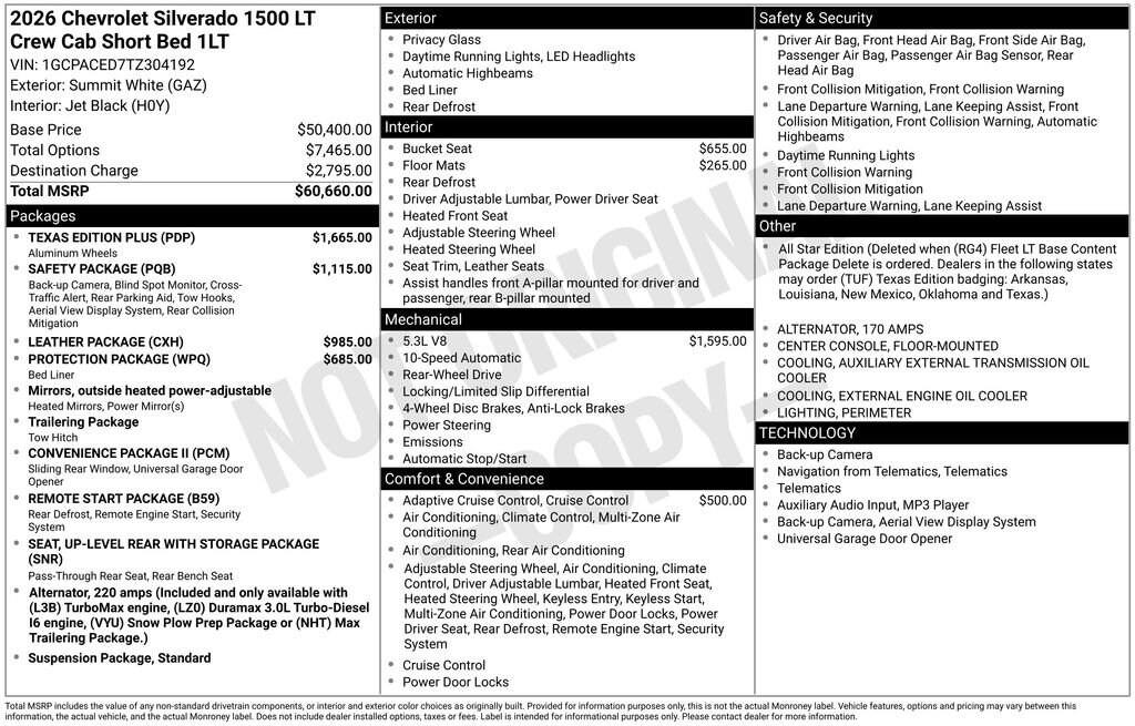 New 2026 Chevrolet Silverado 1500 LT Truck
