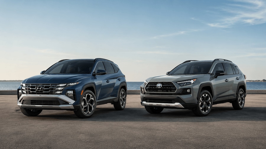 2026 Hyundai Tucson and 2026 Toyota RAV4 compact SUV comparison