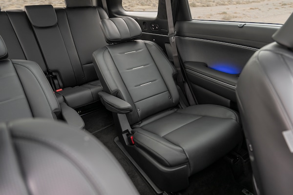 2026 Hyundai Palisade Calligraphy interior highlighting spacious second-row captain's chairs