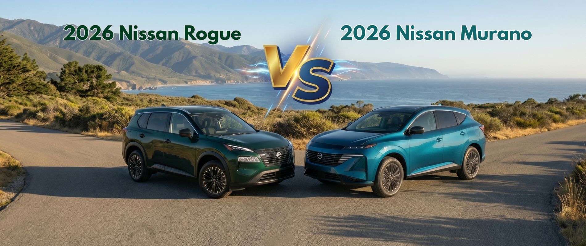 2026 Nissan Rogue vs 2026 Nissan Murano Hero Banner