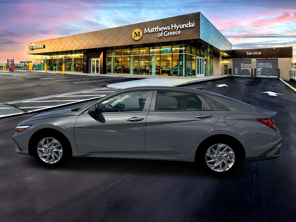 New 2026 Hyundai Elantra Hybrid Blue Sedan