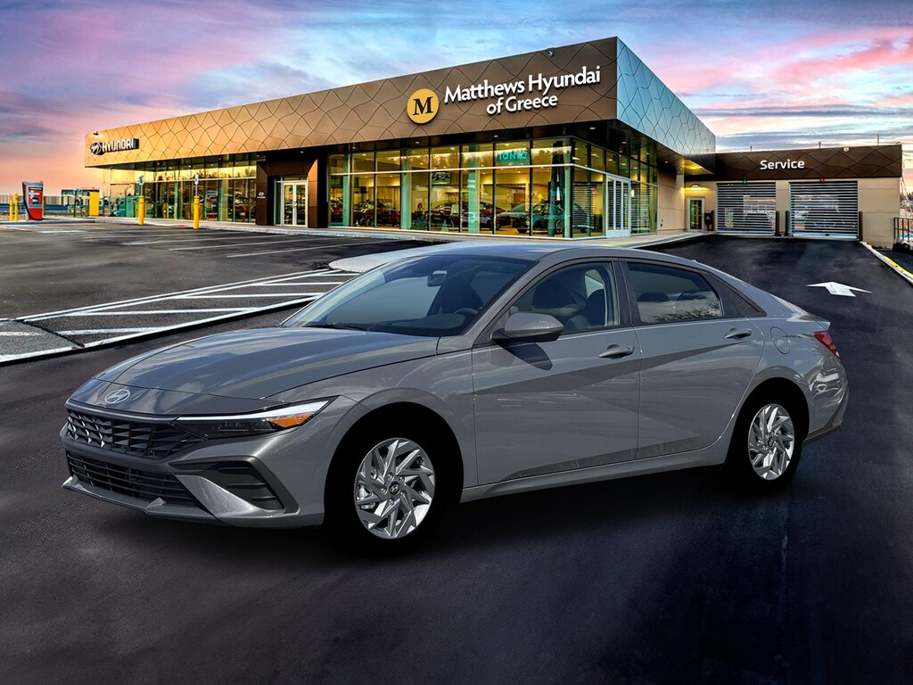 New 2026 Hyundai Elantra Hybrid Blue Sedan