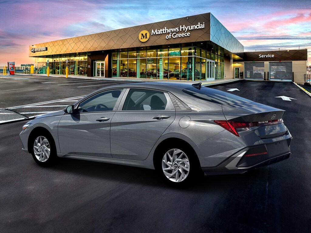 New 2026 Hyundai Elantra Hybrid Blue Sedan