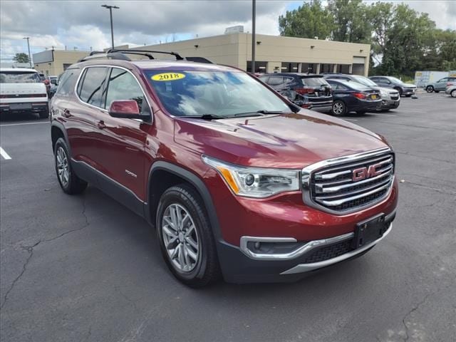 Used 2018 GMC Acadia SLE-2 with VIN 1GKKNSLS0JZ168547 for sale in Rochester, NY