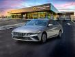 New 2025 Hyundai Elantra Hybrid Blue Sedan