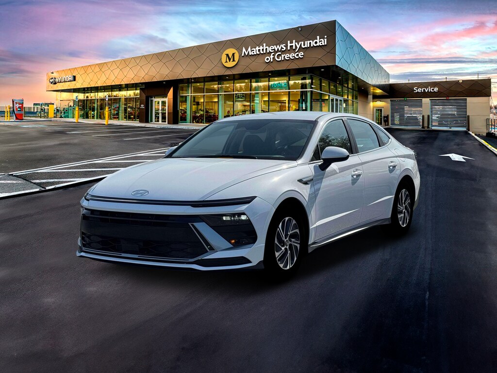 New 2026 Hyundai Sonata Hybrid Blue Sedan