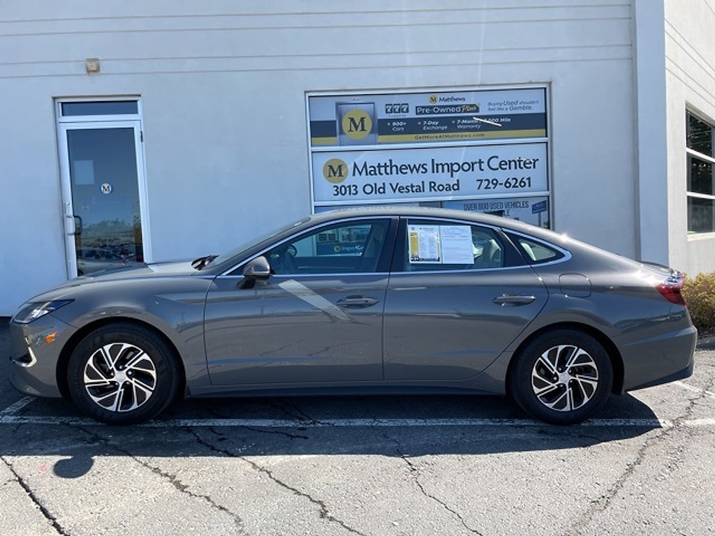 Used 2023 Hyundai Sonata Hybrid Blue Sedan