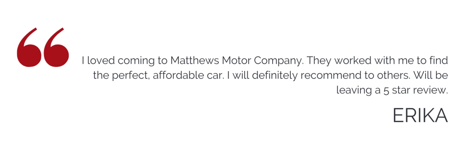 Quality Used Cars, Auto Services, and More Matthews Motor Company