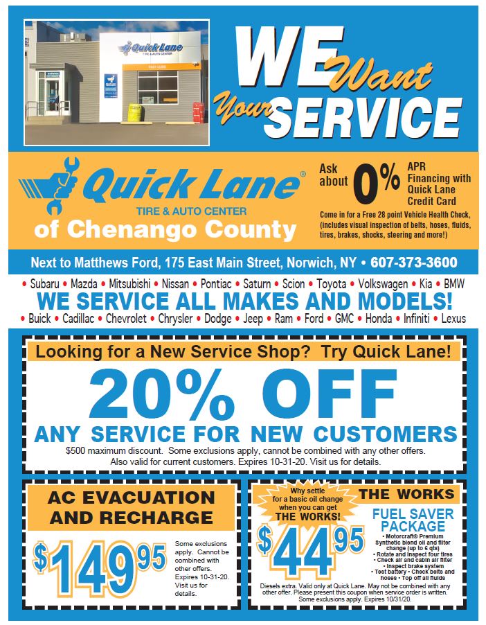 Quicklane Offers Matthews Ford