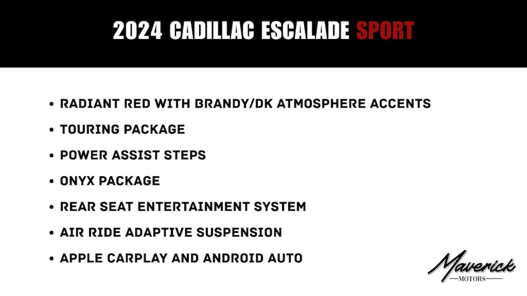 Used 2024 Cadillac Escalade 4WD Sport SUV