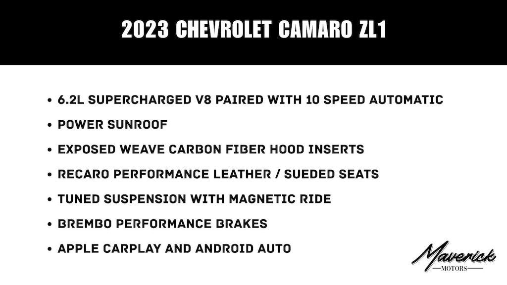 Used 2023 Chevrolet Camaro ZL1 Coupe