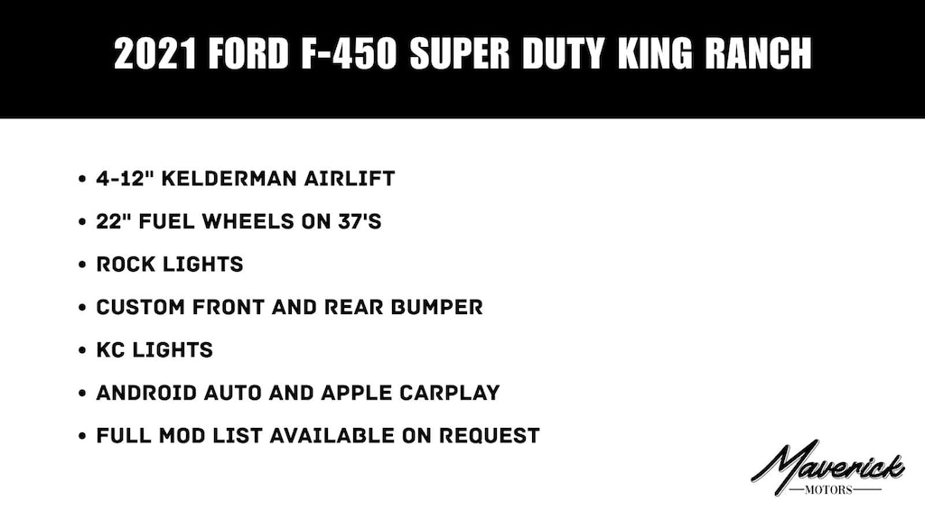Used 2021 Ford Super Duty F-450 Pickup King Ranch 4WD Crew Cab 8 Box Truck
