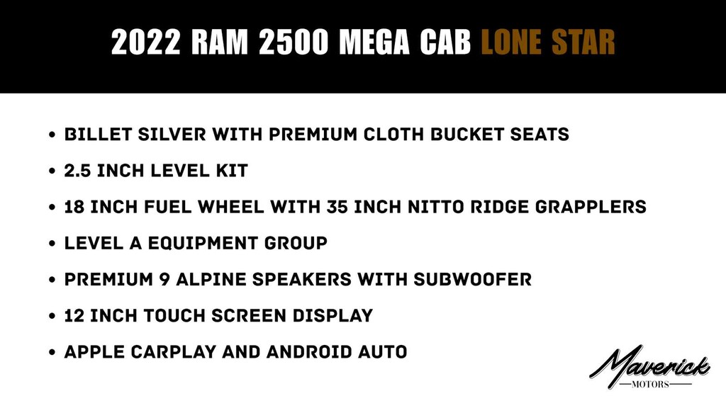 Used 2022 Ram 2500 Lone Star 4x4 Mega Cab 64 Box Truck