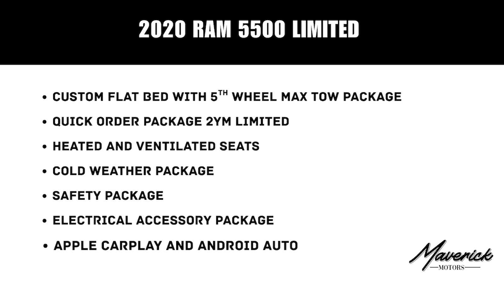 Used 2020 Ram 5500 Chassis Cab Limited 4x4 Crew Cab 60 CA 173.4 WB Truck