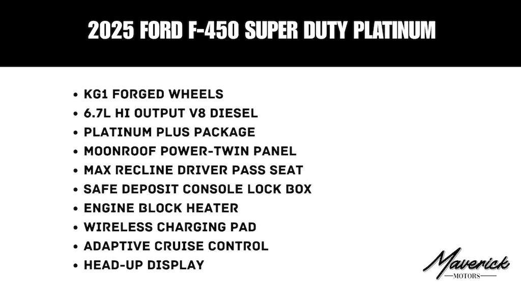 Used 2025 Ford Super Duty F-450 Pickup Platinum 4WD Crew Cab 8 Box Truck