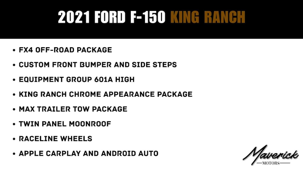 Used 2021 Ford F-150 King Ranch 4WD Supercrew 6.5 Box Truck