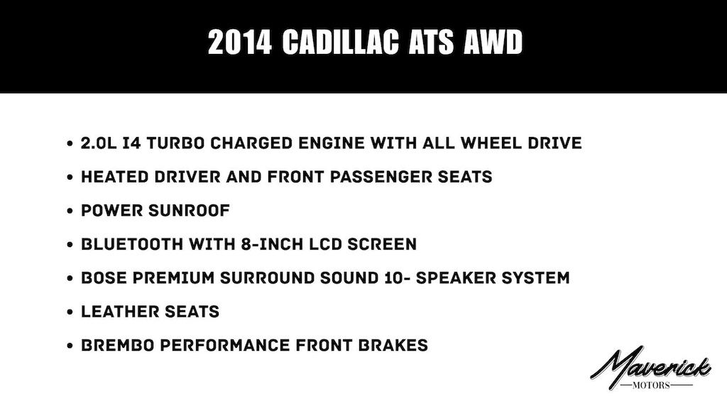 Used 2014 Cadillac ATS Standard AWD Sedan