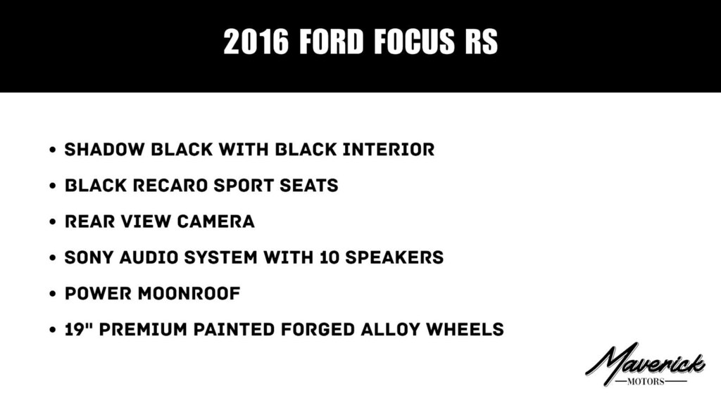 Used 2016 Ford Focus RS Sedan