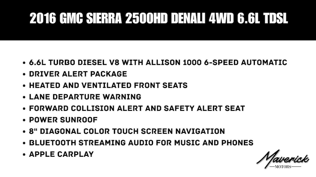 Used 2016 GMC Sierra 2500HD Denali 4WD Crew Cab 153.7 Truck