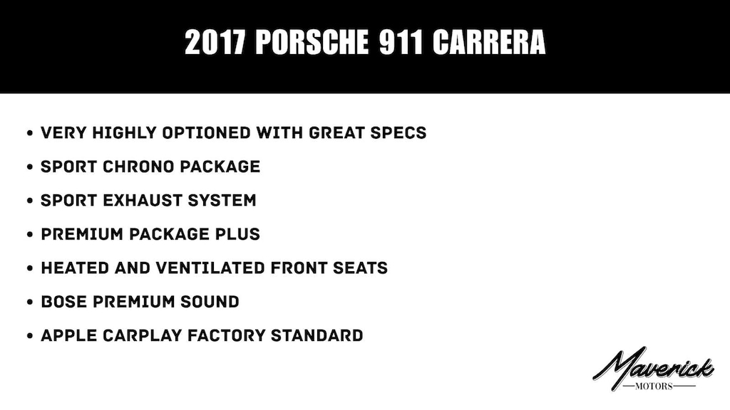 Used 2017 Porsche 911 Carrera Coupe