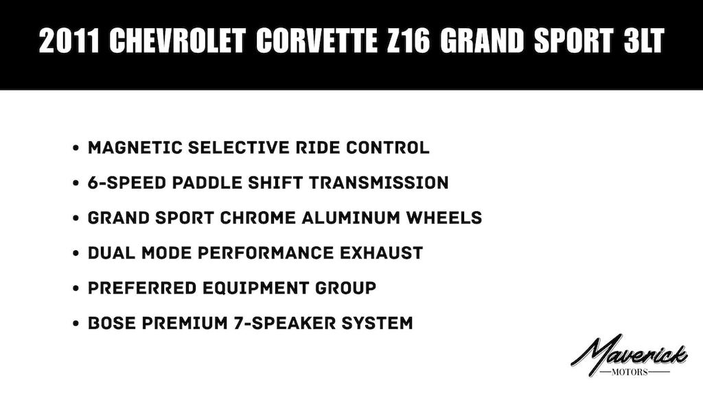 Used 2011 Chevrolet Corvette Z16 Grand Sport w/3LT Convertible