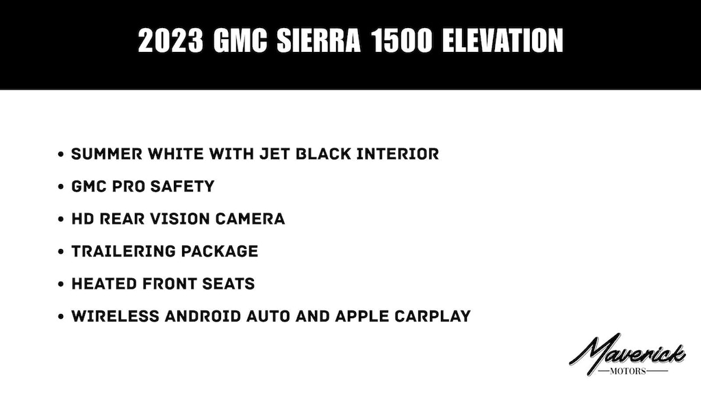 Used 2023 GMC Sierra 1500 Elevation 2WD Double Cab 147 Truck