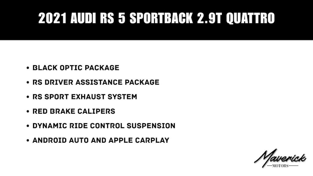 Used 2021 Audi RS 5 Sportback Sedan