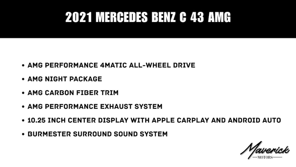 Used 2021 Mercedes-Benz AMG C 43 AMG C 43 Sedan