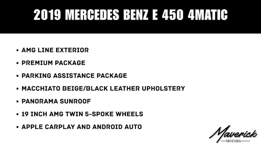 Used 2019 Mercedes-Benz E 450 E 450 Sedan