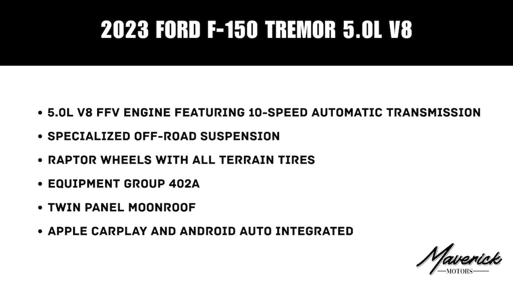 Used 2023 Ford F-150 Tremor 4WD Supercrew 5.5 Box Truck