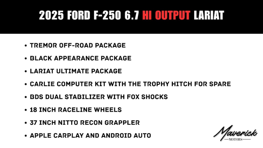 Used 2025 Ford Super Duty F-250 Pickup Lariat 4WD Crew Cab 6.75 Box Truck