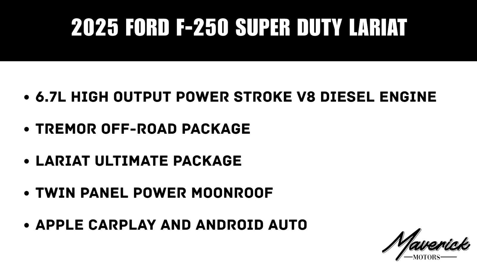 Used 2025 Ford Super Duty F-250 Pickup Lariat 4WD Crew Cab 6.75 Box Truck