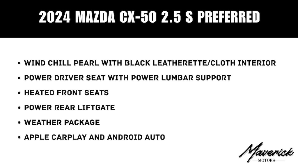 Used 2024 Mazda CX-50 2.5 S Preferred Package SUV