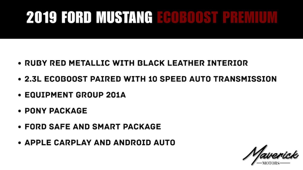Used 2019 Ford Mustang Ecoboost Premium Coupe