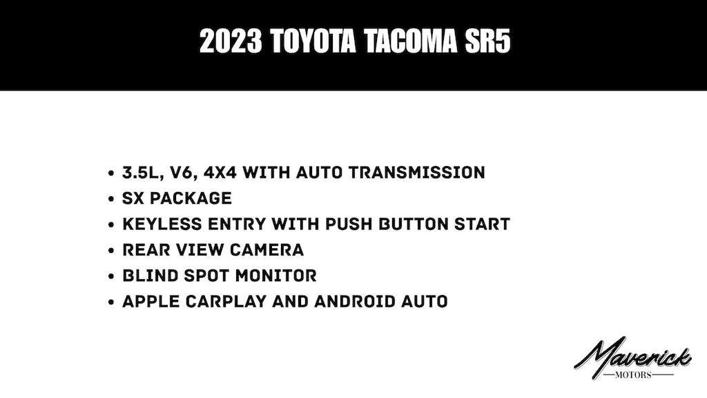 Used 2023 Toyota Tacoma SR5 Access Cab 6 Bed V6 AT (Natl) Truck