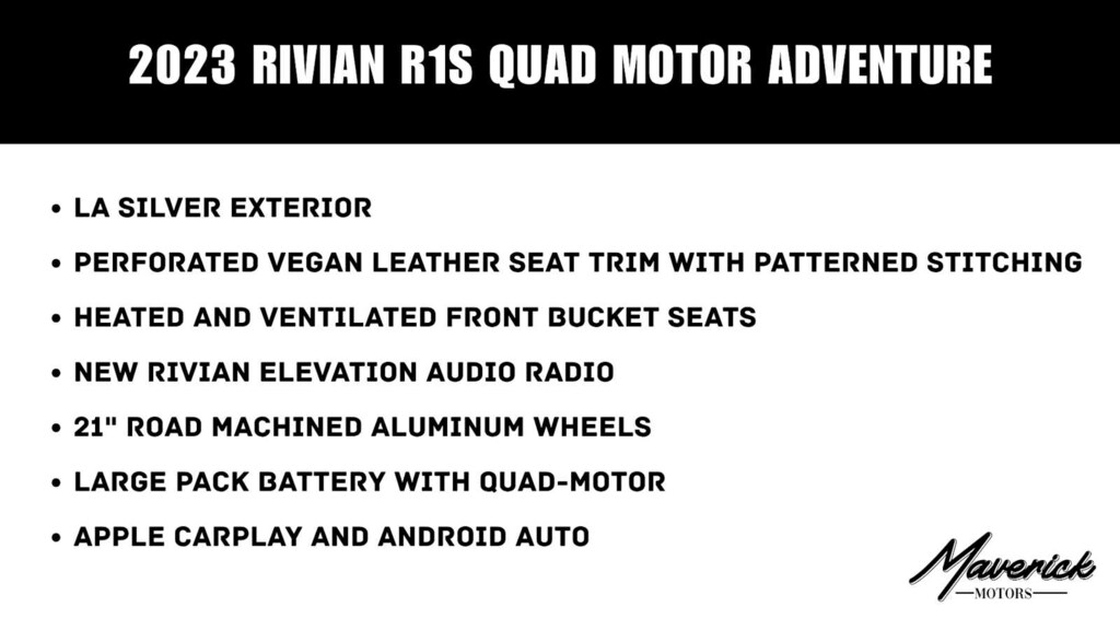 Used 2023 Rivian R1S Adventure SUV