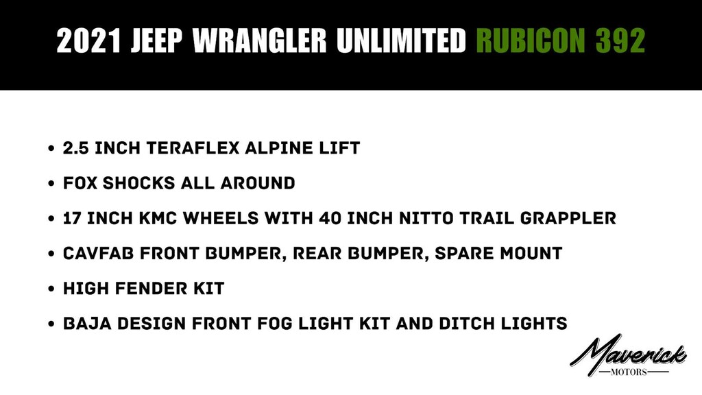 Used 2021 Jeep Wrangler Unlimited Rubicon 392 SUV