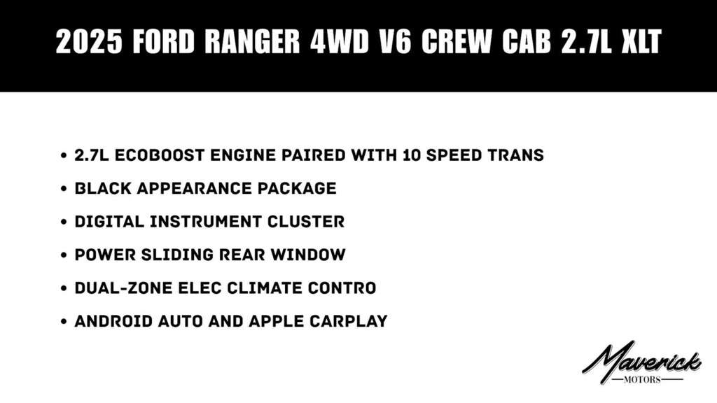 Used 2025 Ford Ranger XLT 4WD Supercrew 5 Box Truck