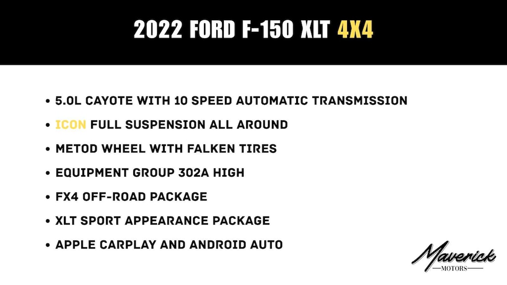 Used 2022 Ford F-150 XLT 4WD Supercrew 5.5 Box Truck