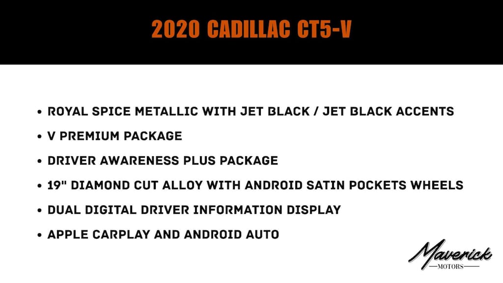 Used 2020 Cadillac CT5 V-Series Sedan