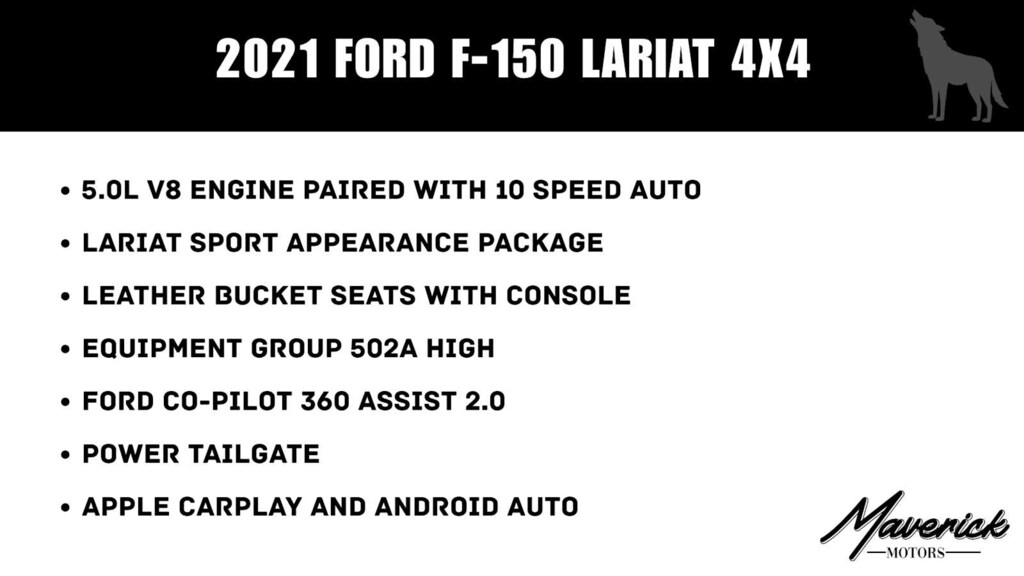 Used 2021 Ford F-150 Lariat 4WD Supercrew 6.5 Box Truck