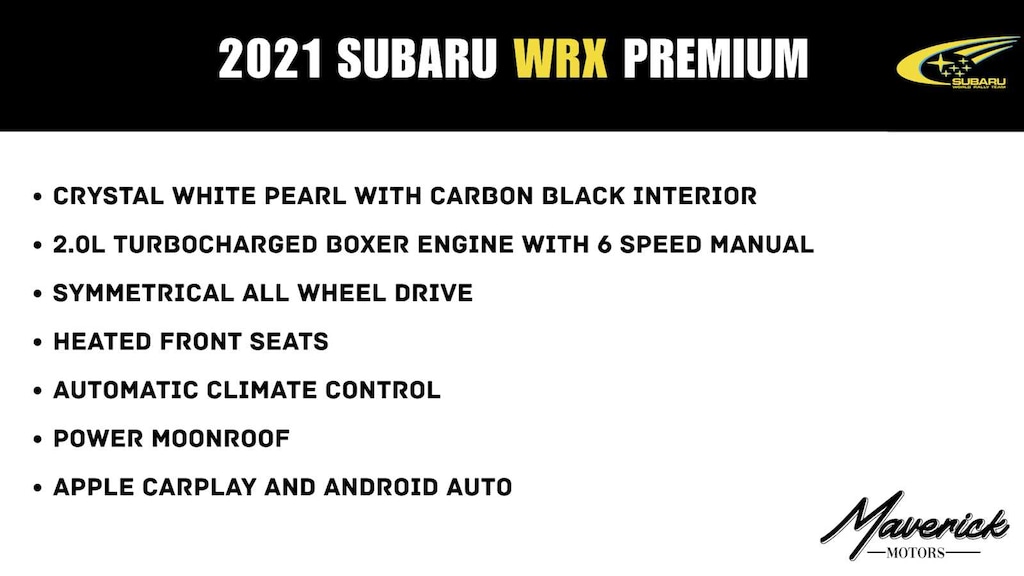 Used 2021 Subaru WRX Premium Sedan