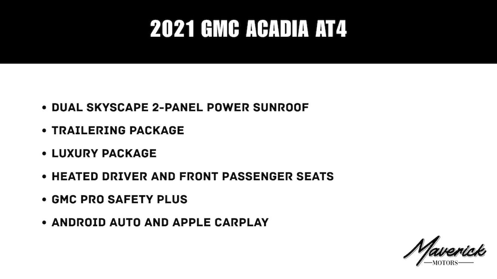 Used 2021 GMC Acadia AT4 SUV