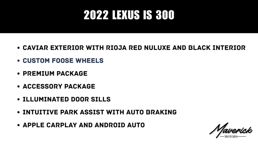 Used 2022 Lexus IS 300 Sedan