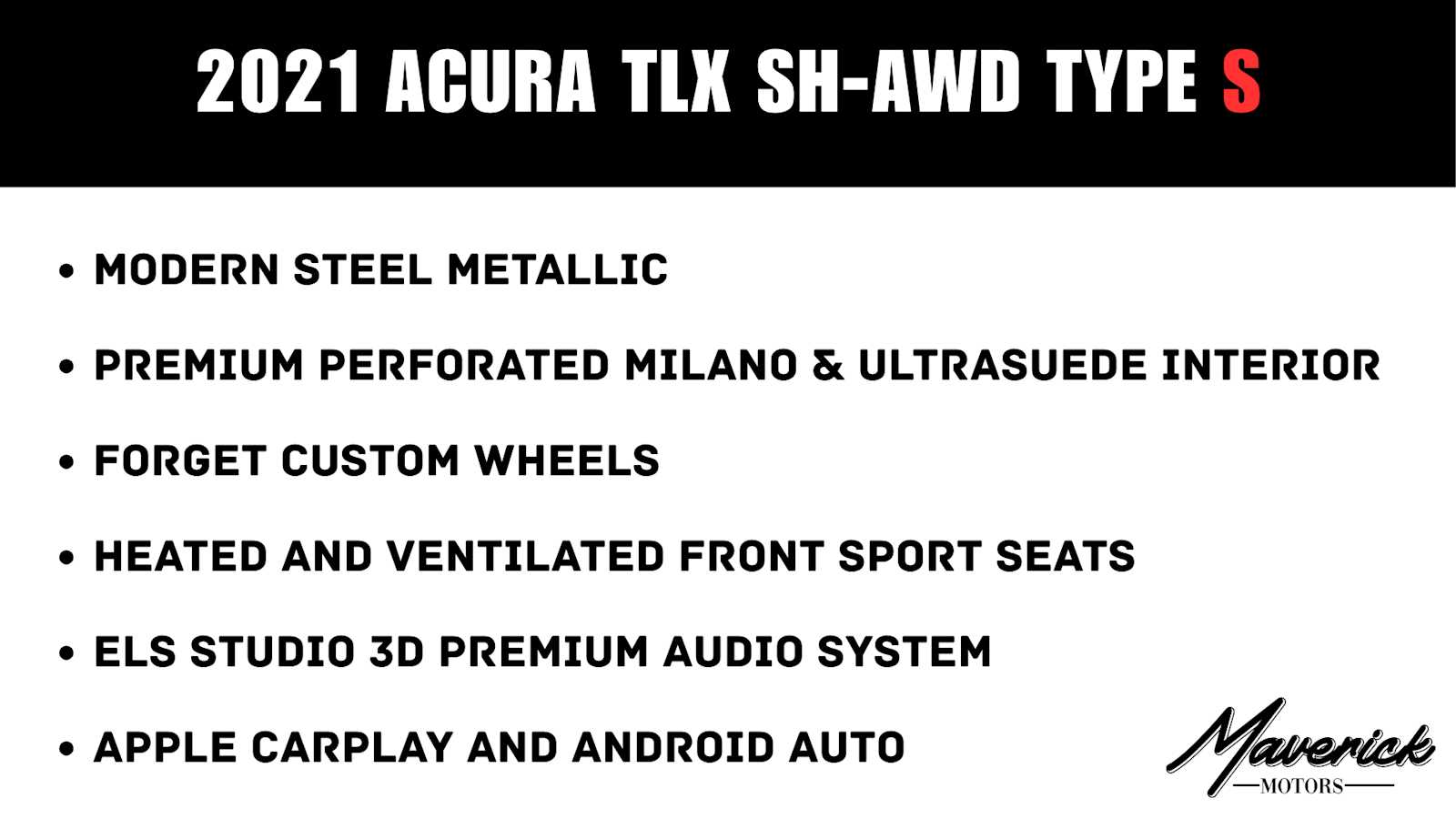 Used 2021 Acura TLX Type S Sedan