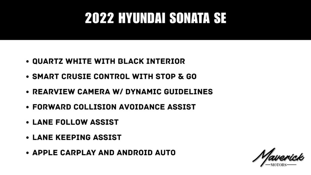 Used 2022 Hyundai Sonata SE Sedan